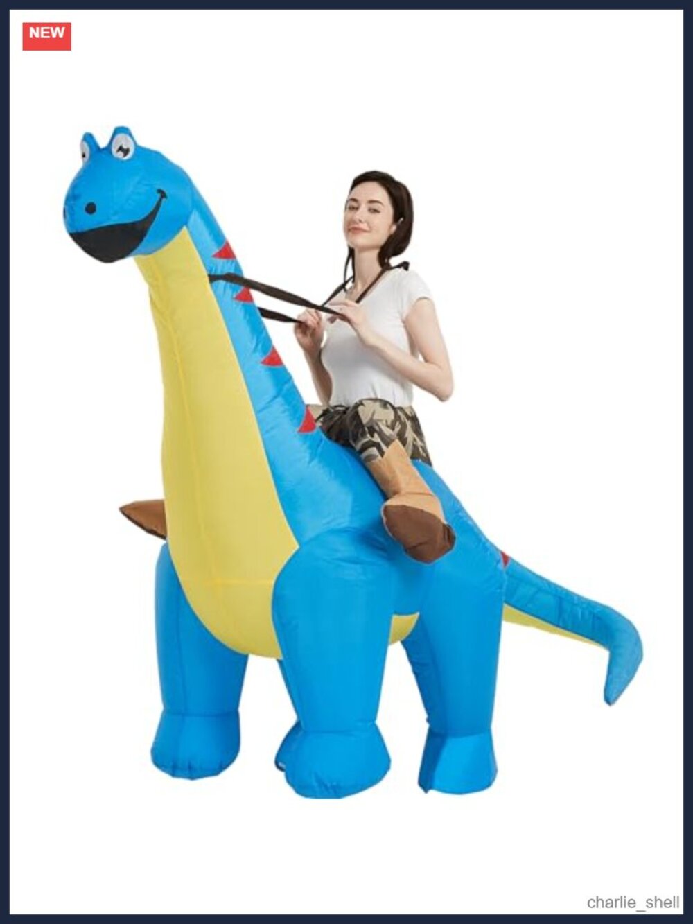 Adult Inflatable Diplodocus Dinosaur Costume Halloween Blow Up